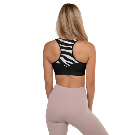 Sports Bra w/Removable Padding // Zebra Print