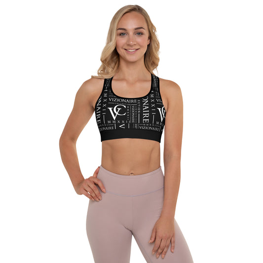 Signature "MMXXII" Sports Bra w/Removable Padding // Ebony