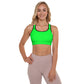 "Tiger Stripes" Sports Bra w/Removable Padding // Lime Light