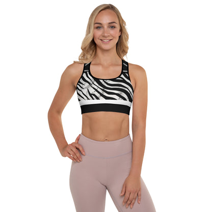 Sports Bra w/Removable Padding // Zebra Print