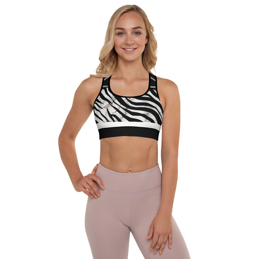 Sports Bra w/Removable Padding // Zebra Print