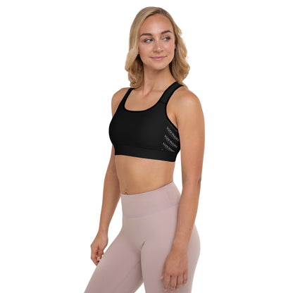 "Tiger Stripes" Sports Bra w/Removable Padding // Ebony