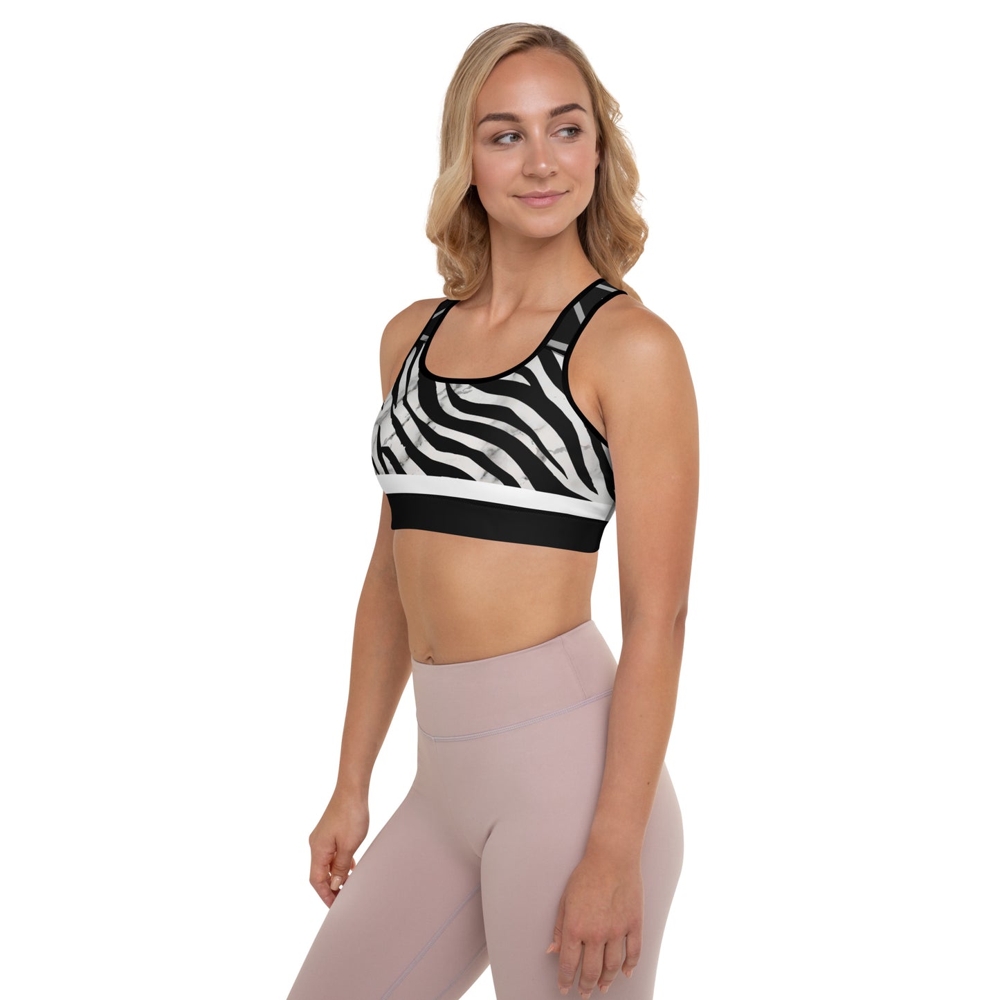 Sports Bra w/Removable Padding // Zebra Print