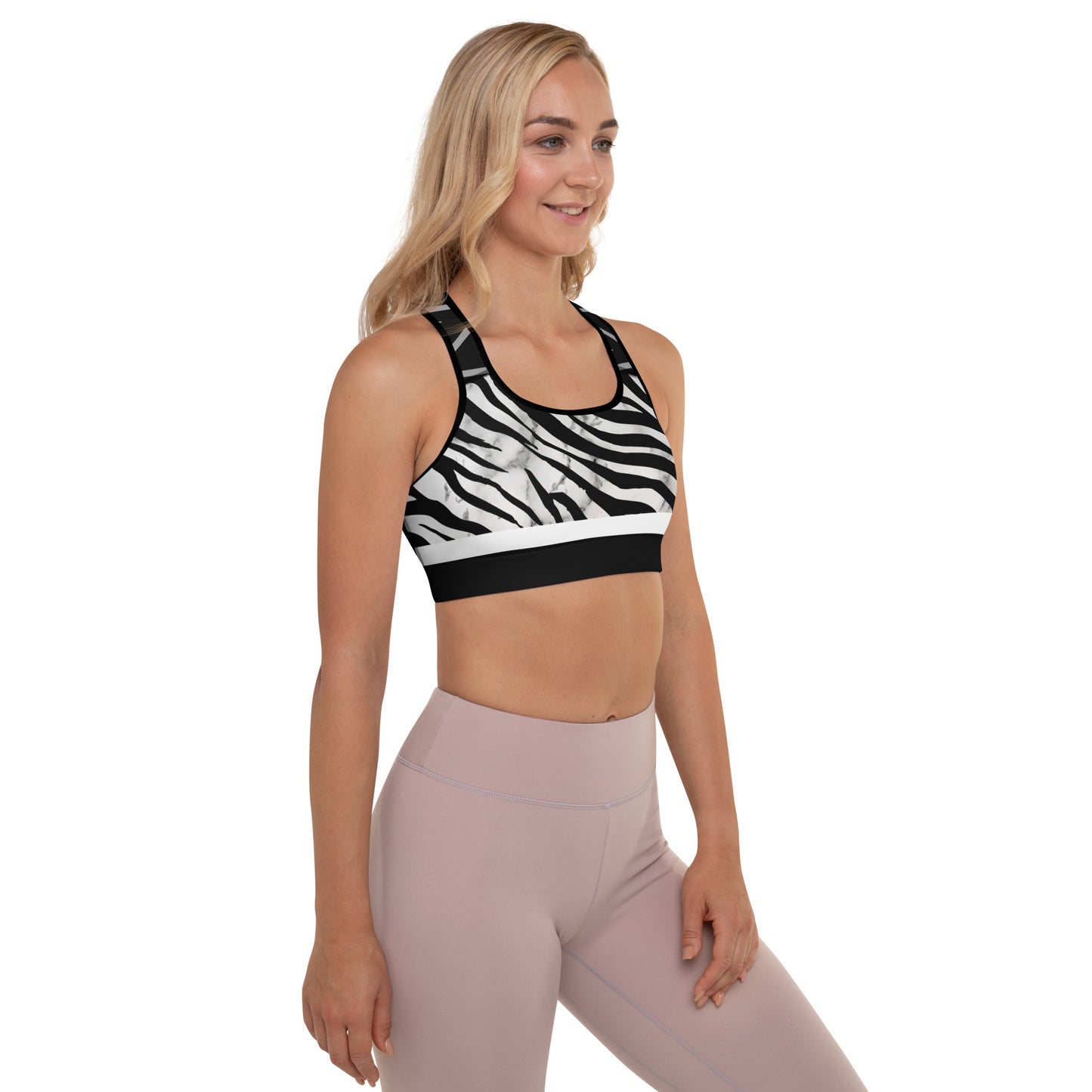 Sports Bra w/Removable Padding // Zebra Print