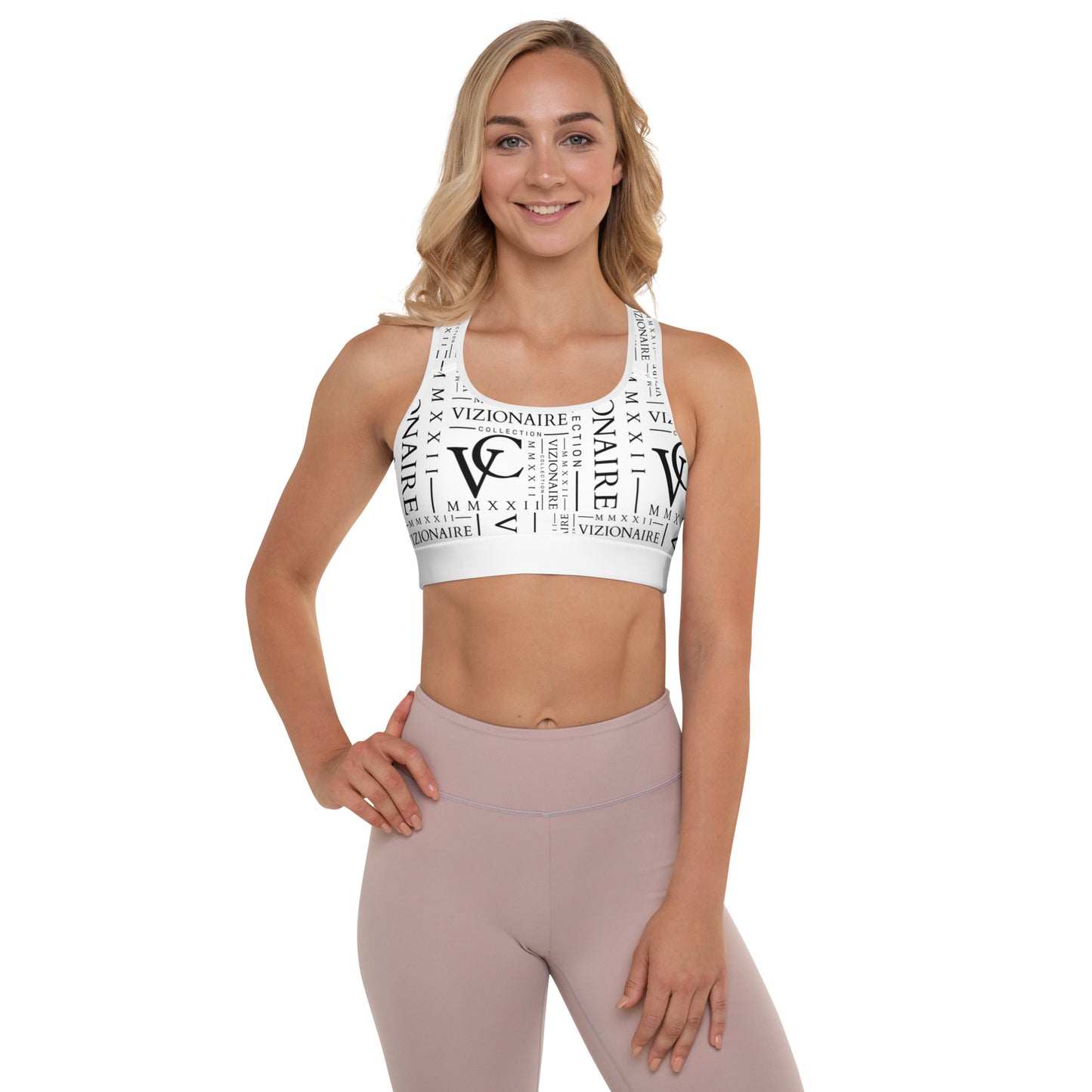 Signature "MMXXII" Sports Bra w/Removable Padding // Ivory