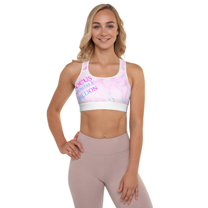 Sports Bra w/Removable Padding // Pink Cotton Candy