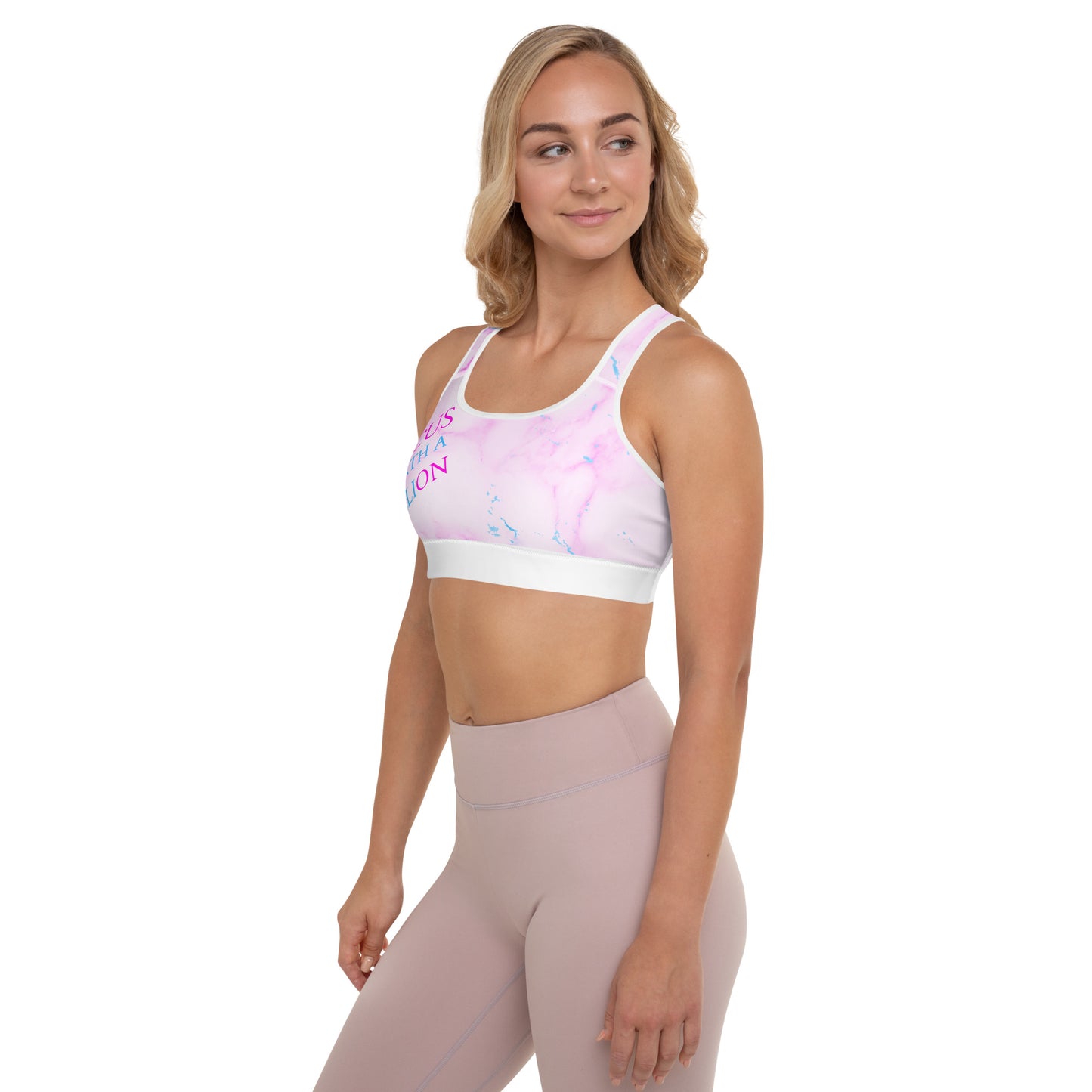 Sports Bra w/Removable Padding // Pink Cotton Candy