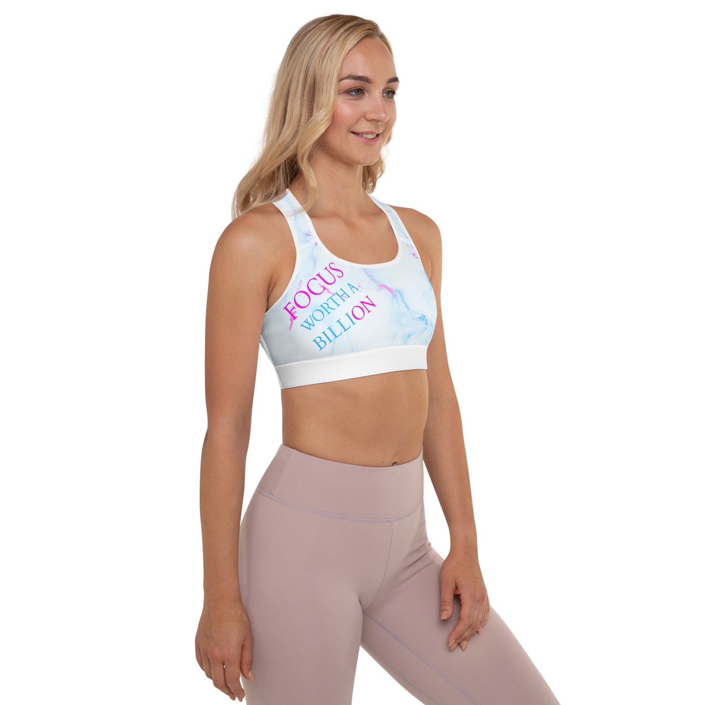 Sports Bra w/Removable Padding // Blue Cotton Candy