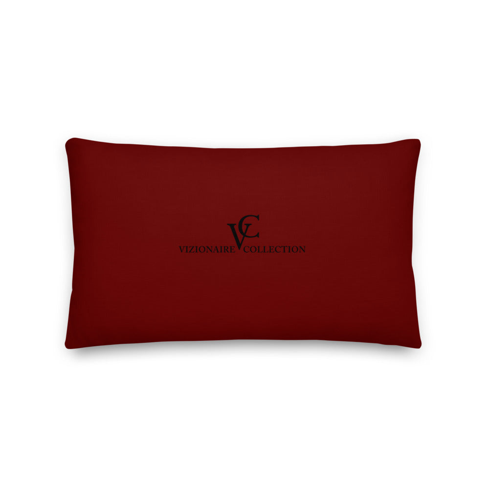 20" x 12" Premium Reversible Throw Pillow // Burgundy Night VC1