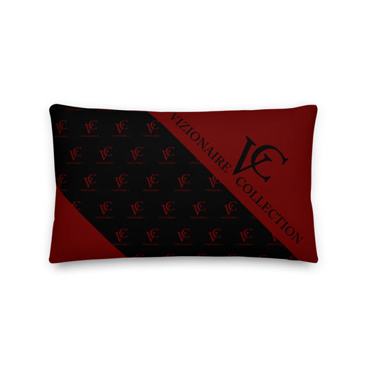 20" x 12" Premium Reversible Throw Pillow // Burgundy Night VC1