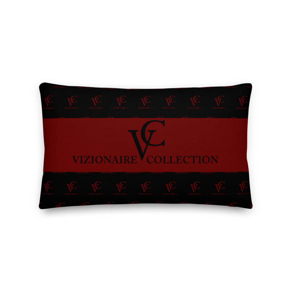 20" x 12" Premium Reversible Throw Pillow // Burgundy Night VC2