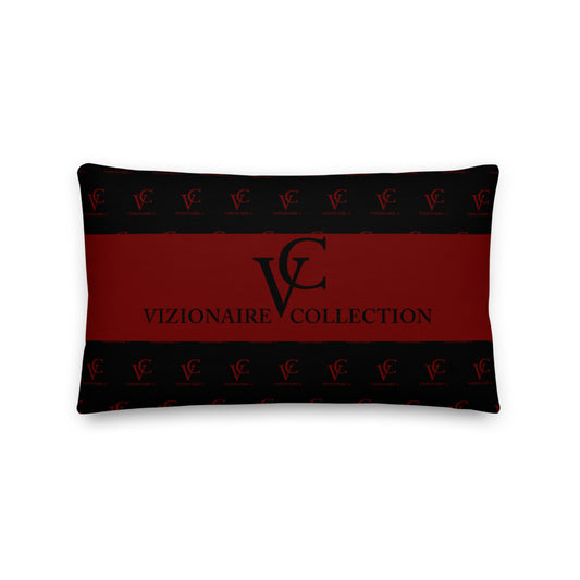 20" x 12" Premium Reversible Throw Pillow // Burgundy Night VC2