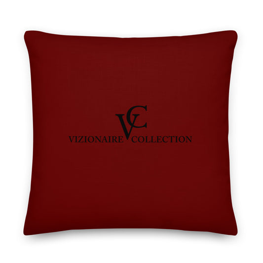 22" x 22" Premium Reversible Throw Pillow // Burgundy Night VC1