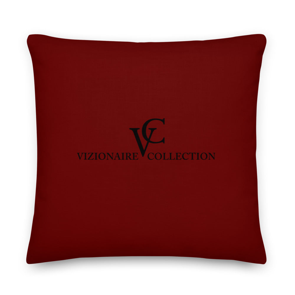 22" x 22" Premium Reversible Throw Pillow // Burgundy Night VC2