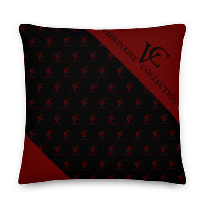 22" x 22" Premium Reversible Throw Pillow // Burgundy Night VC1