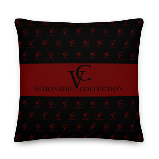 22" x 22" Premium Reversible Throw Pillow // Burgundy Night VC2