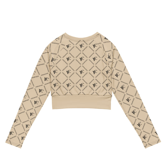 "Diamond" Long-sleeve Crop Top // Champagne Mami