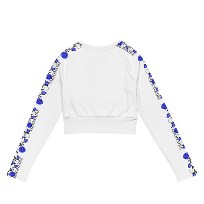 Long-sleeve Crop Top // Blue Rosé