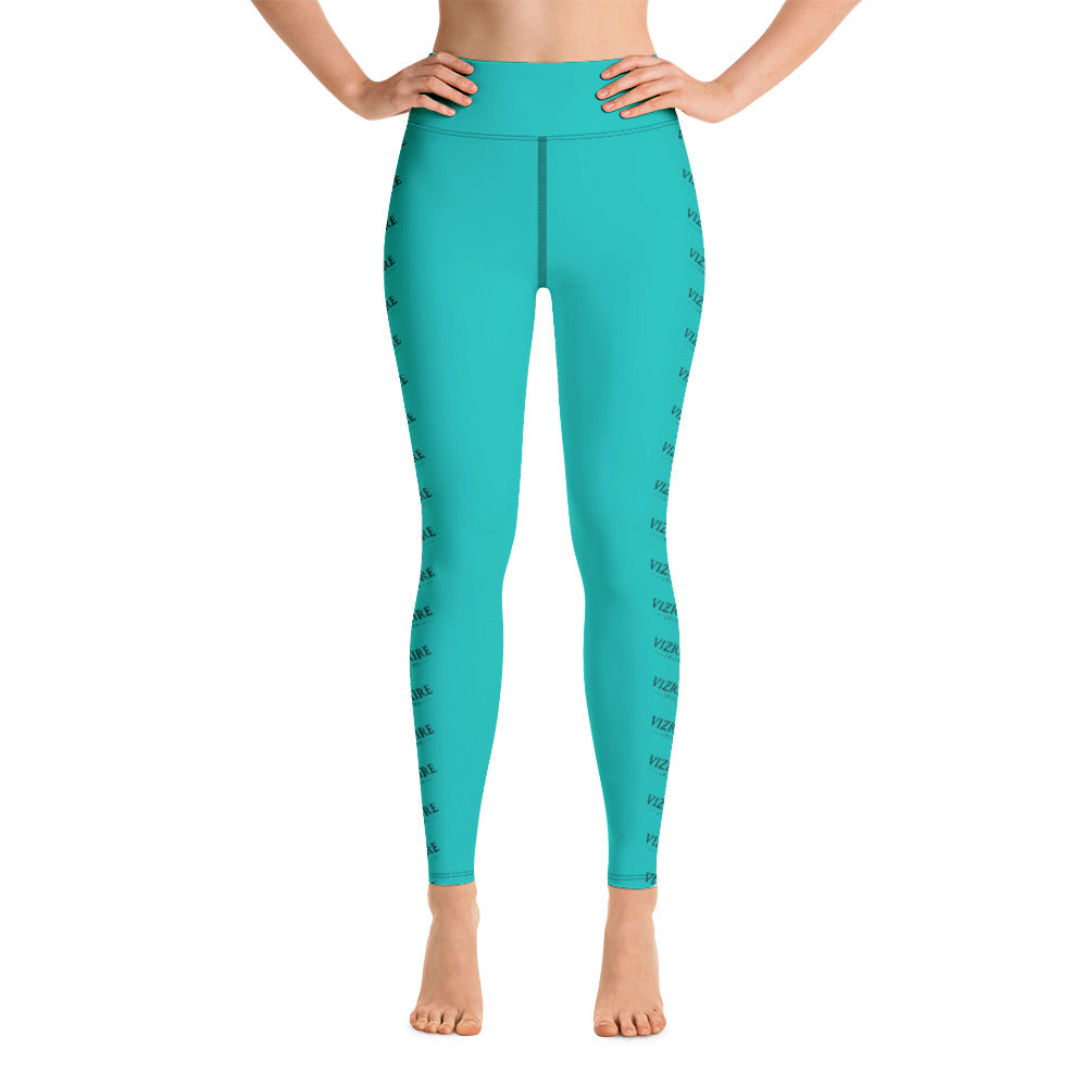 "Tiger Stripes" Leggings // Aqua