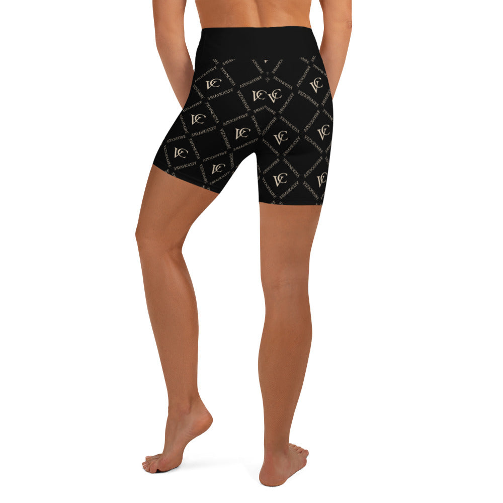 "Diamond" Biker Shorts // Ebony (Short Cut)