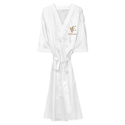 Premium Satin Robe // Caramel City V2 (Embroidered Square Logo)