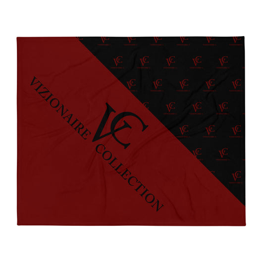 50″ × 60″ Throw Blanket // Burgundy Night VC4